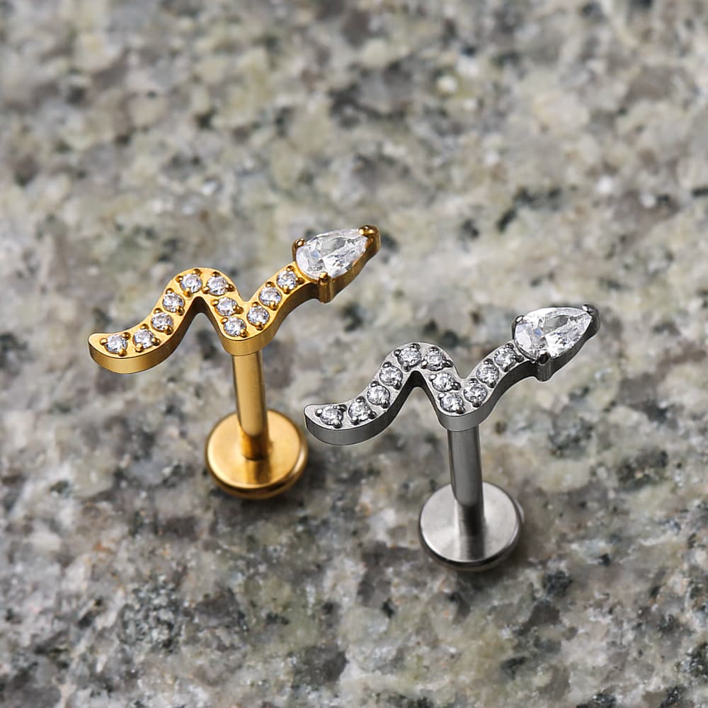 Snake Internal Thread Flat Back Studs - Image 3