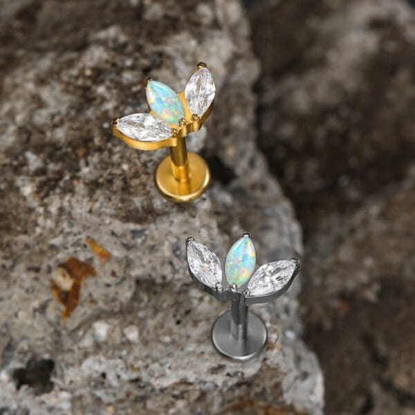 Opal Flat Back Studs