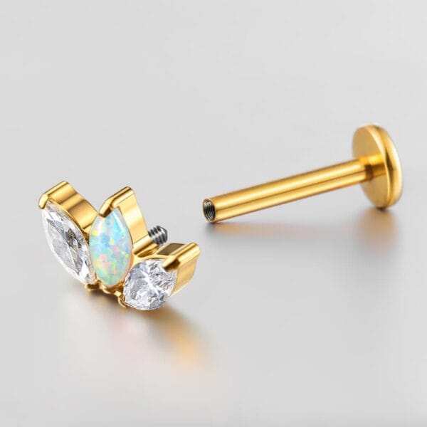 Opal Flat Back Studs