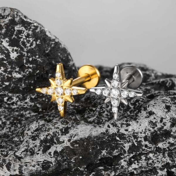Shining Star CZ Flat Back Studs