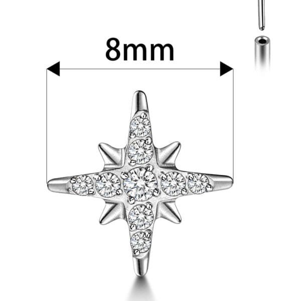 Shining Star CZ Flat Back Studs