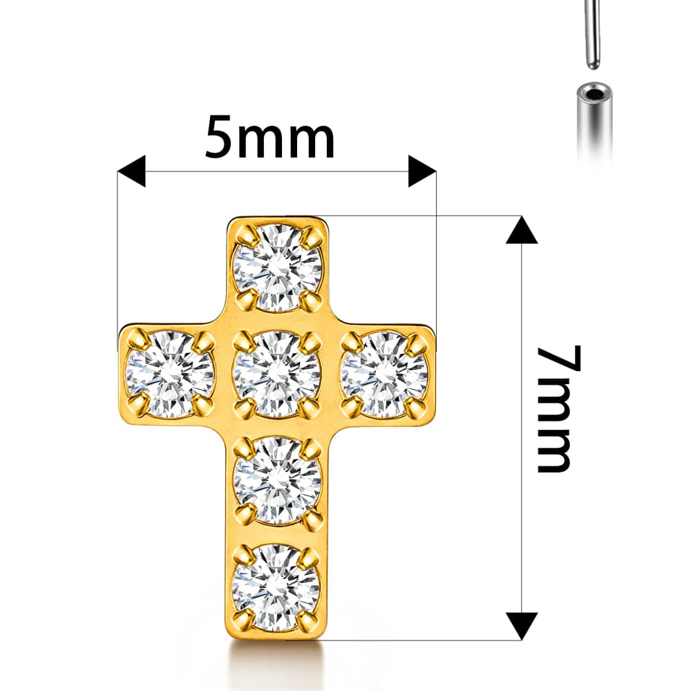 Cross Flat Back Studs - Image 6