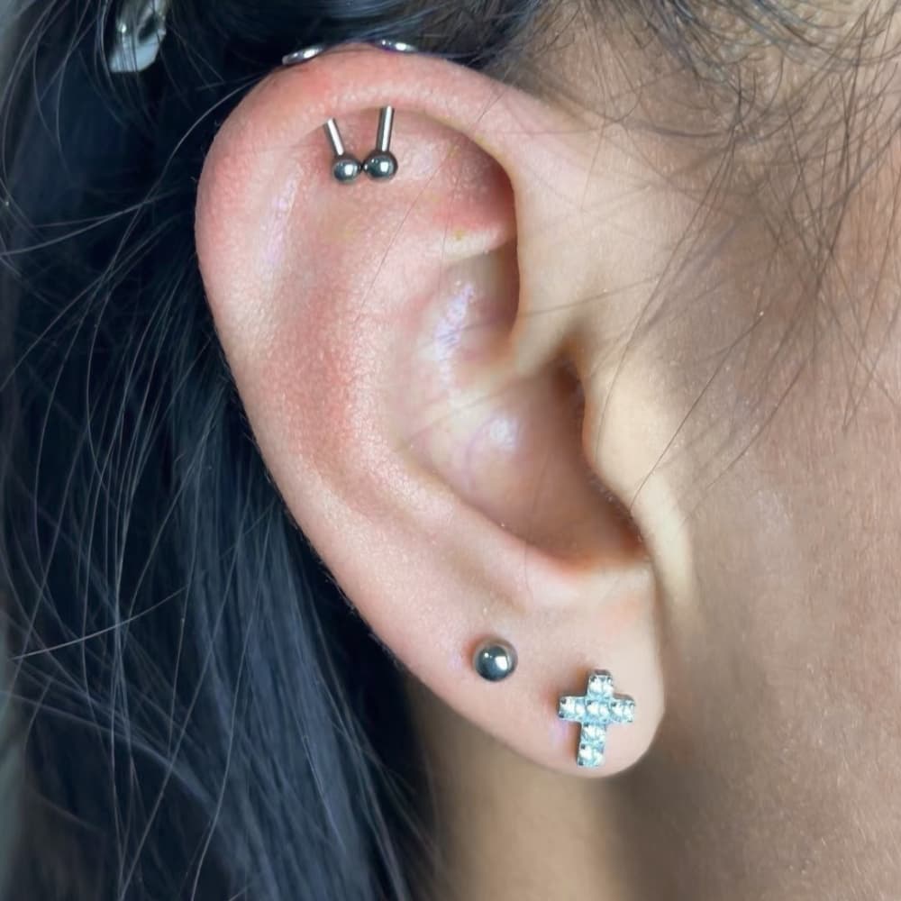 Cross Flat Back Studs - Image 2