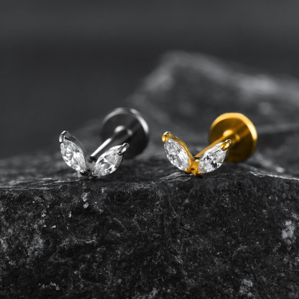 Wing Sparkle CZ Flat Back Studs - Image 3