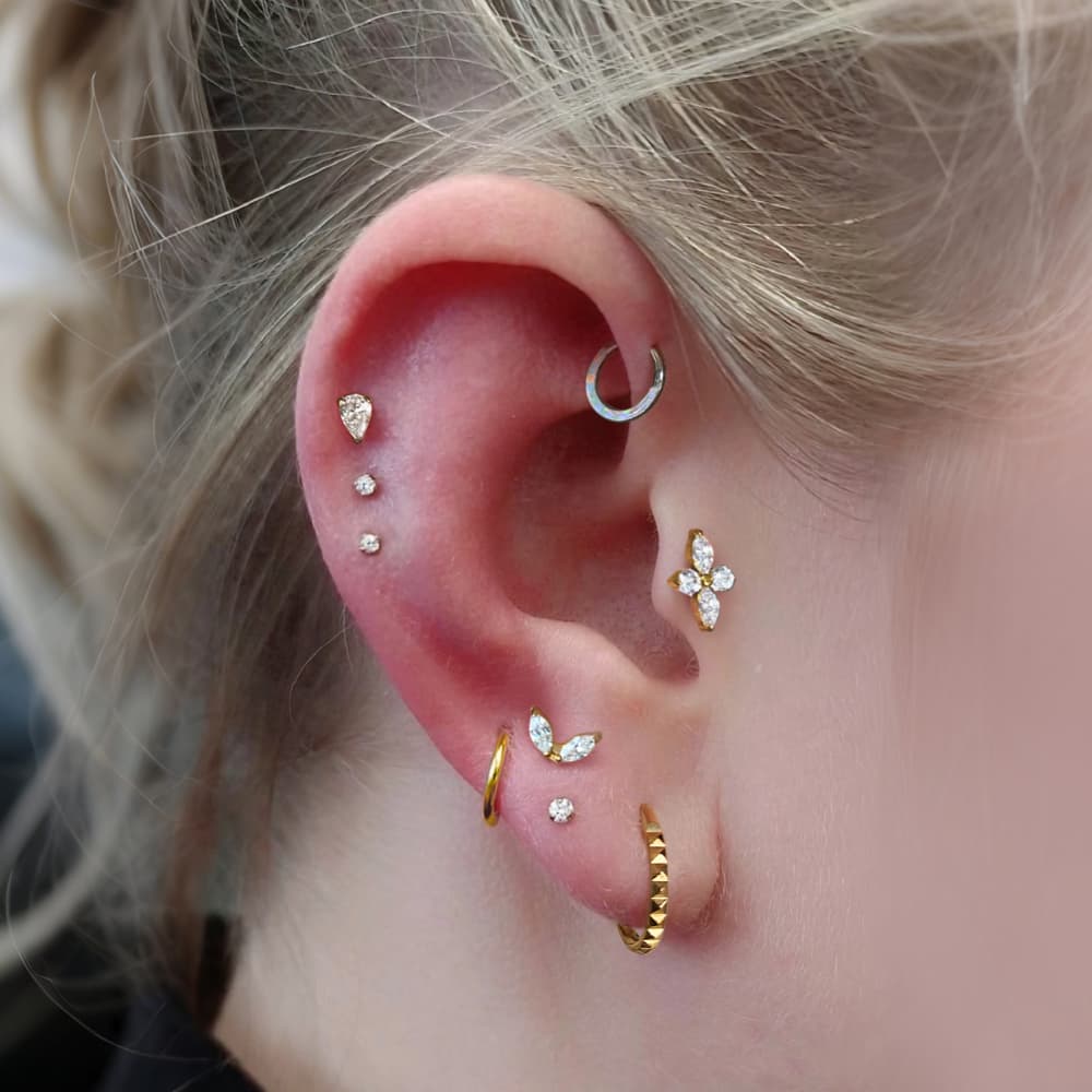 Wing Sparkle CZ Flat Back Studs - Image 4