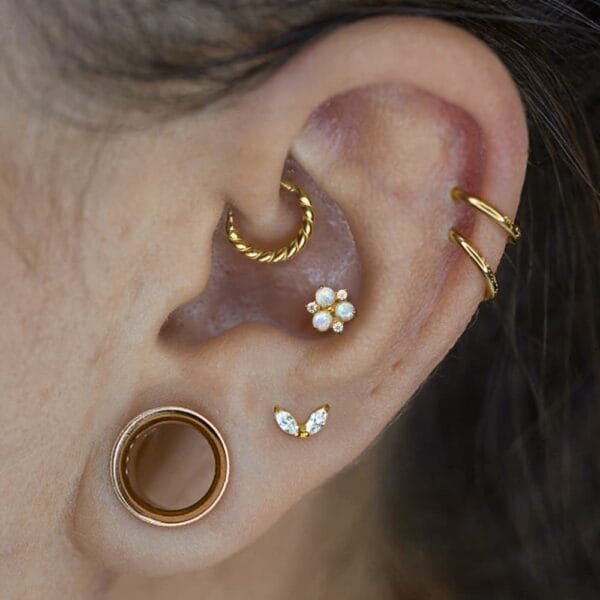 Wing Sparkle CZ Flat Back Studs